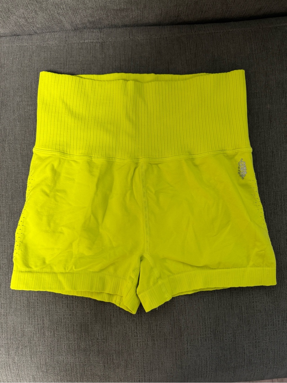 FP Movement by Free People Neon Yellow High-Rise Athletic Shorts